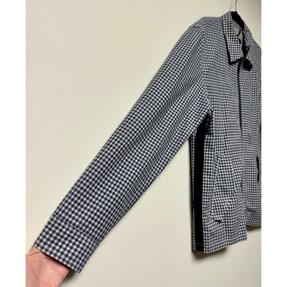 MARC BY MARC JACOBS Black/Ivory Linen Blend Zip Front Jacket, Sz L - Picture 3 of 13